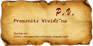 Prosznitz Viviána névjegykártya